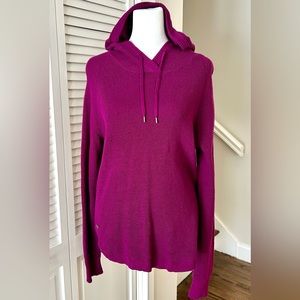 NWT LAUREN RALPH LAUREN waffle knit long sleeve top in beautiful orchid. Sz L